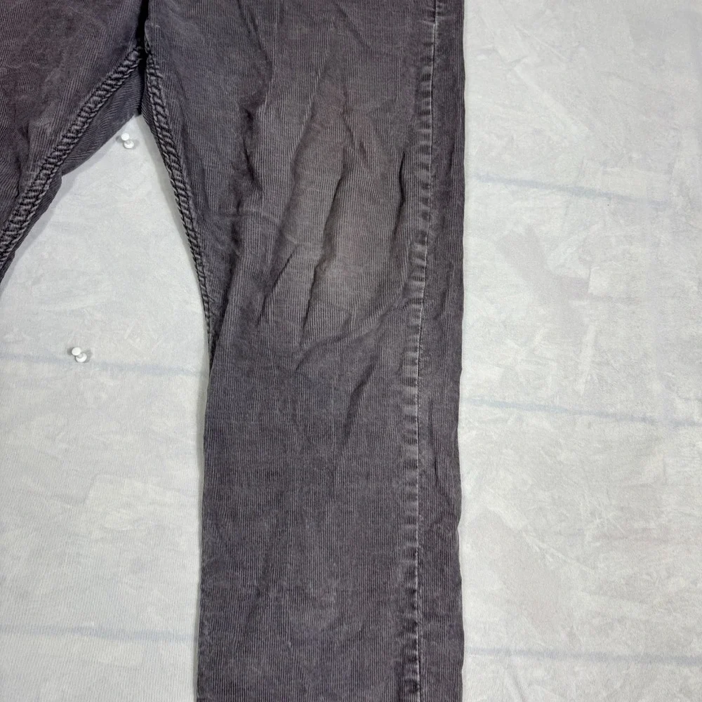Banana Republic Mens Corduroy Pants Gray Slim‎ Fit Straight Leg Size 36x30